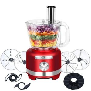 Homtone 16 Cup Food Processor, French-Fry-Cutter Food Processors, 9 Functions…