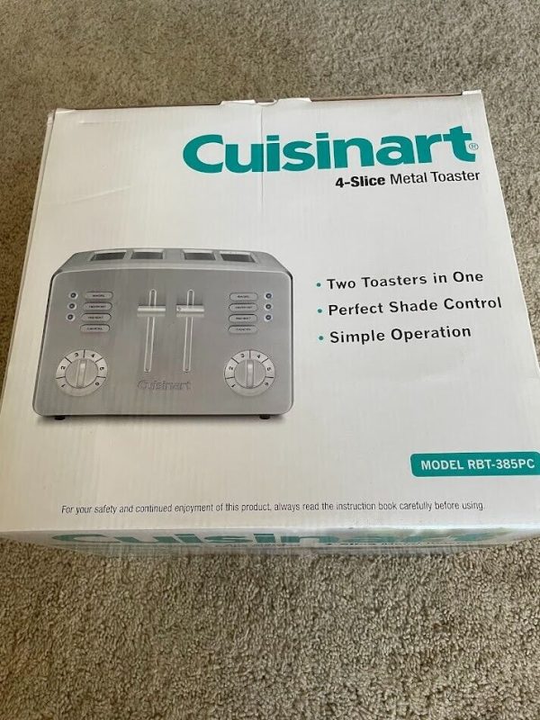 New Cuisinart 4-Slice Custom Select Bread/Bagel Toaster (Stainless Steel) Metal