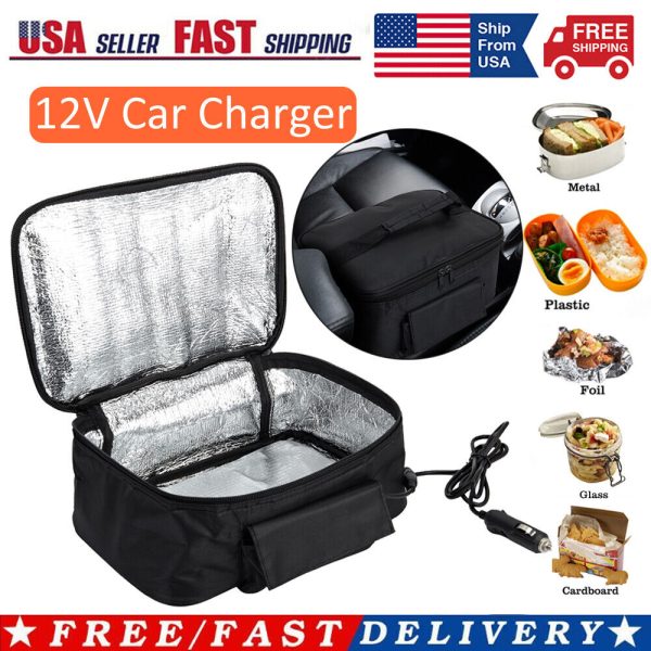 12V car charger Thermostat Bag Lunch Box Electric Warmer Food Bags Keep Hot Cold