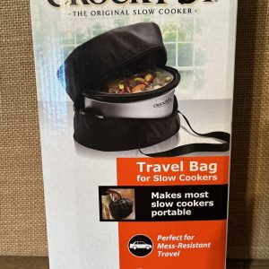 Crock Pot Travel Bag for 4 -7 Quart Slow Cookers, Black-Thermal Bag New Open Box