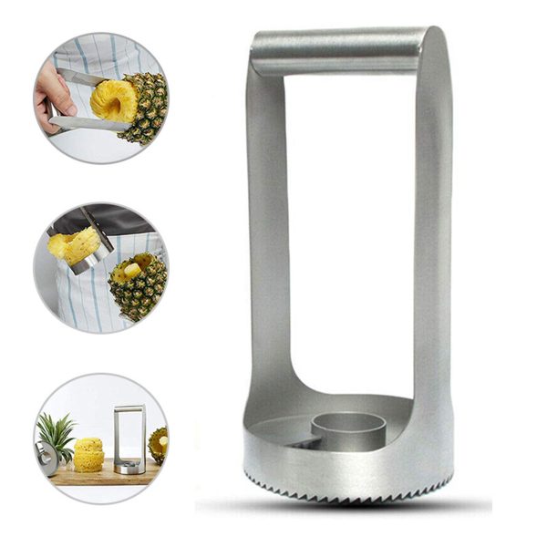 Stainless Steel Pineapple Corer Slicer Peeler For Diced Fruit Rings All In One