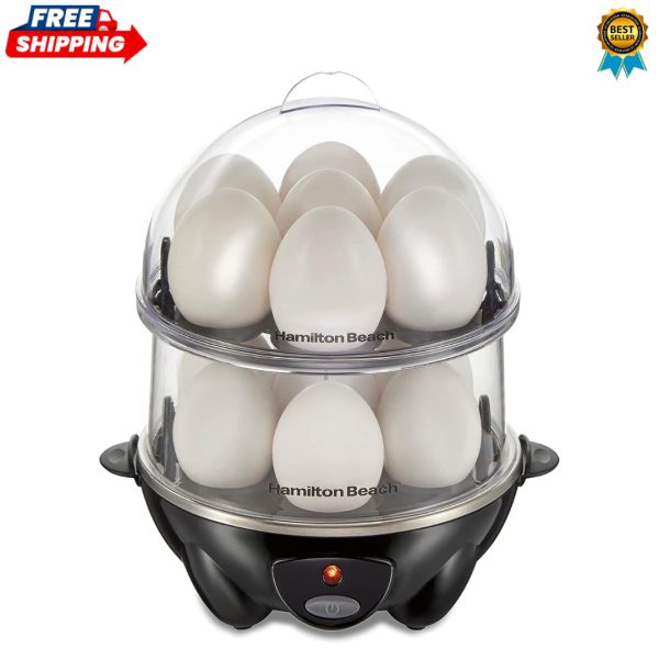 3-In-1 Electric Egg Cooker for Hard Boiled Eggs, Poacher, Omelet Maker & Vegetab