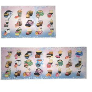 UpNUpCo Artistic and Colorful Kitchen Rugs Kitchen Mats for Floor