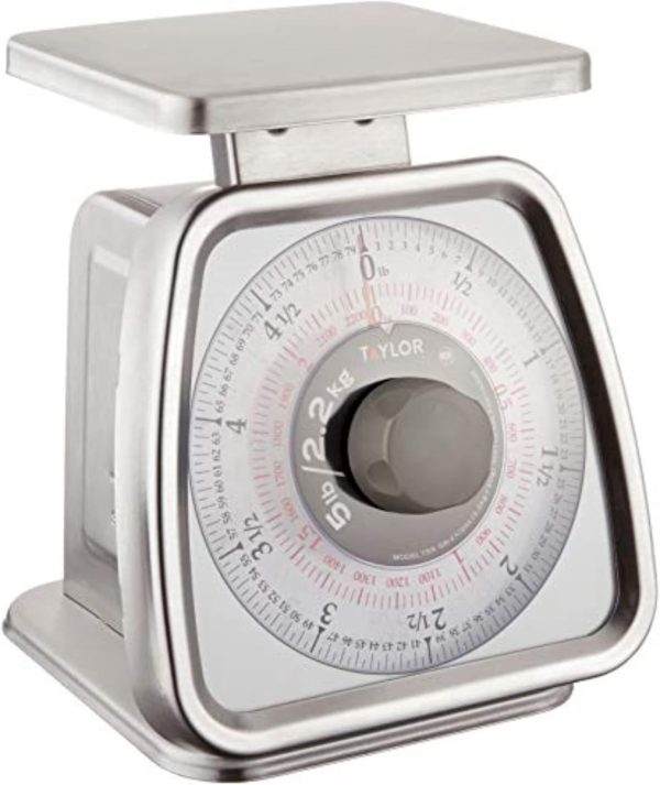 Stainless Steel Analog Portion Control Scale (5-Pound), Silver