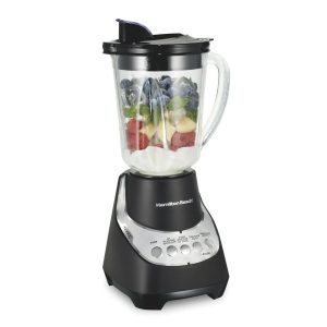 Hamilton Beach Wave Action Quiet Blender, 48 oz. Glass Jar, 12 Blending Function