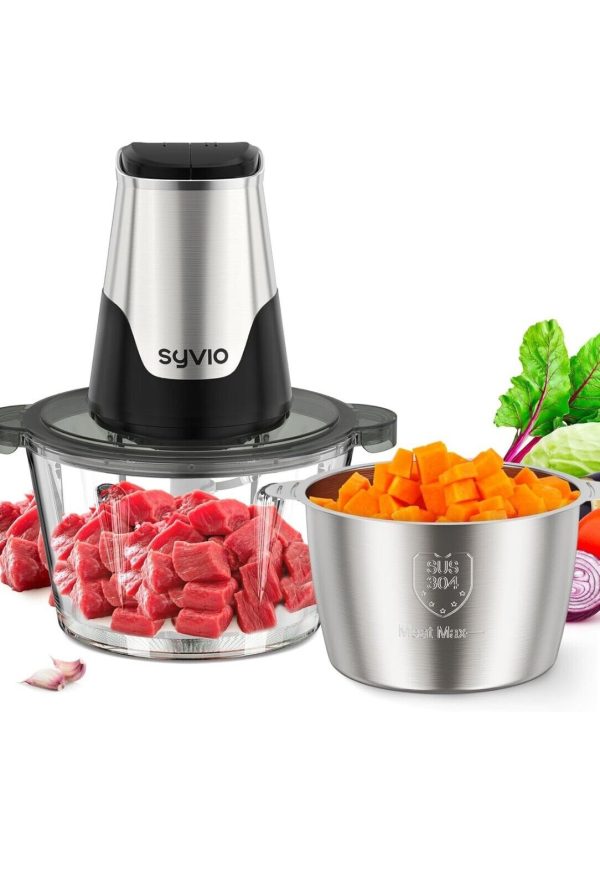 Syvio Food Processors with 2 Bowls