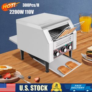 300PCS/H Electric Commercial Conveyor Toaster Tray Toasting Machine Restaurant