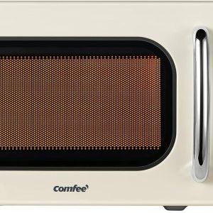 COMFEE’ Retro Small Microwave Oven With Compact Size, 9 Preset Menus, Apricot