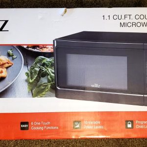 Willz  1.1 CU.FT. Countertop Microwave Oven WLCMS311BK-10 w/ 6 Cooking Programs