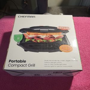 Chefman Portable Compact Grill Press, Sandwich Maker, Nonstick Electric Griddle