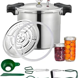 25 Quart Induction Pressure Canner Cooker&Pressure Canner with Gauge&Pressure Ca