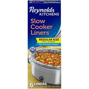 Reynolds Kitchens Slow Cooker Liners, Regular (Fits 3-8 8 Quarts, clear