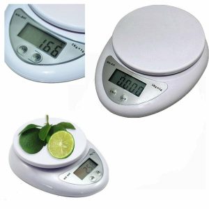 USA 5Kg x 1g Digital Kitchen Scale Diet Food Compact Kitchen Scale 10lb x 0.04oz