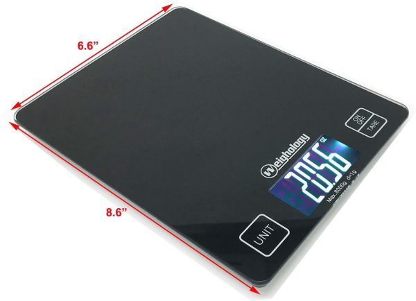 Glass Top Digital Kitchen Scale Diet Food Postal Mailing 8KG/17.6LBS x 1g