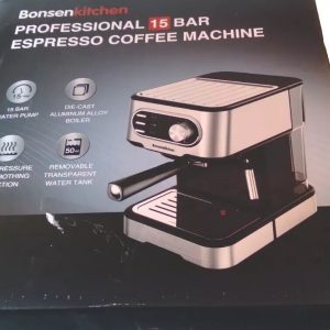 BonsenKitchen 15 Bar Espresso Coffee Machine – CM8008 New