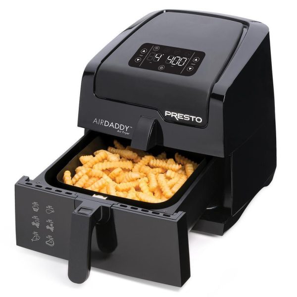 Presto Air Fryer Digital LCD Display 4.2 qt Capacity Black Adjustable Thermostat