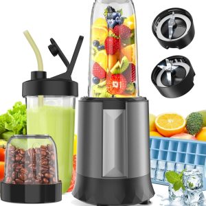 Smoothie Blender, 1300 W Upgraded Compact Personal Blender for Shakes and Smooth