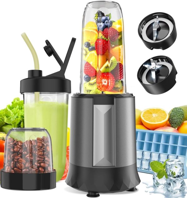 Smoothie Blender, 1300 W Upgraded Compact Personal Blender for Shakes and Smooth