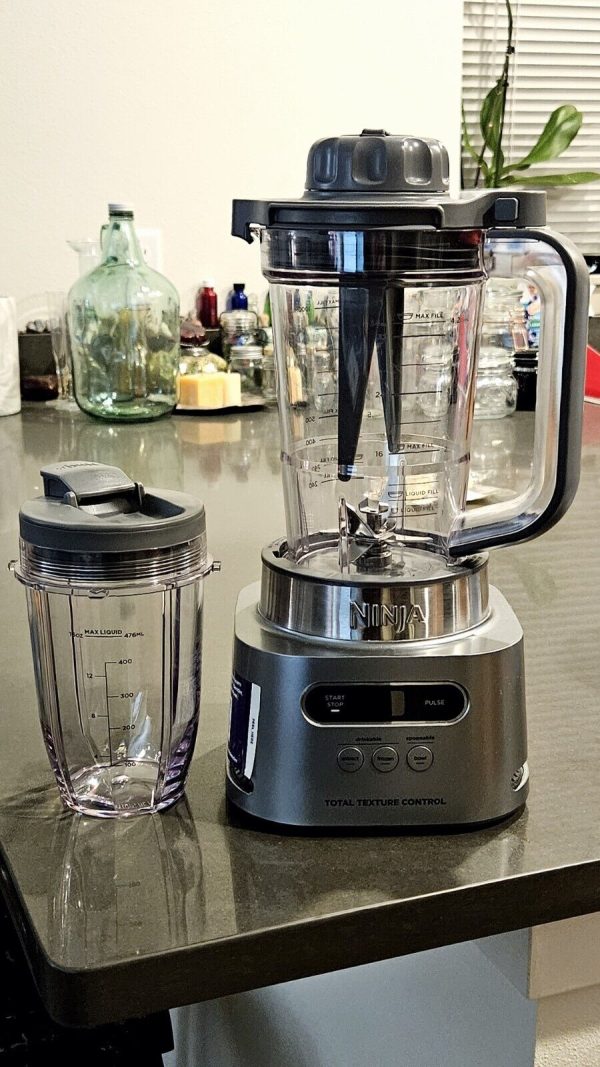 Ninja TWISTi SS150 34oz 1100W Countertop Blender – Cloud Silver