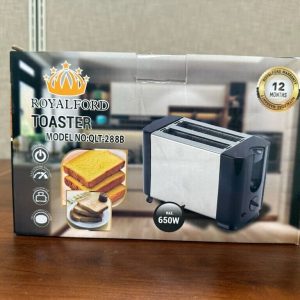 Royalford Stainless Steel Toaster – QLT-288B 650W 2 Slice