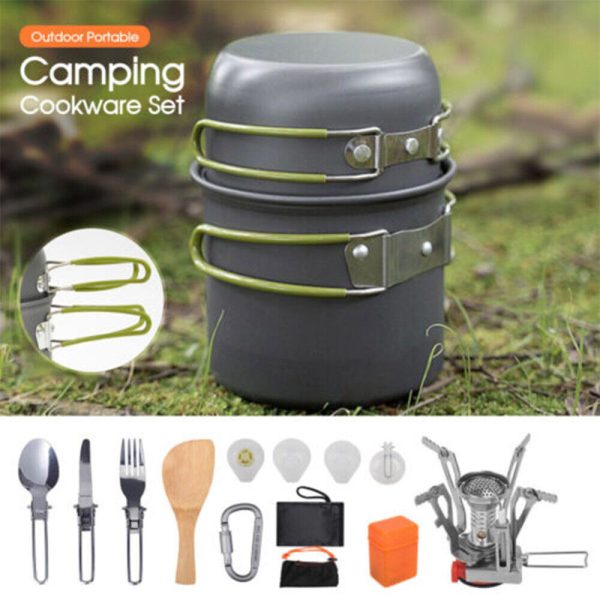 Outdoor Picnic Cookware Set Portable Cook Gear Lightweight Cookware Sets