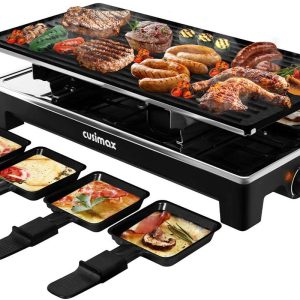 Raclette Grill Electric Grill Table Portable 2 in 1 Korean BBQ Grill Indoor & Ch