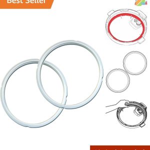 8-Qt BPA-Free Sealing Ring 2-Pack for Electric Pressure Cookers – Clear Silicone