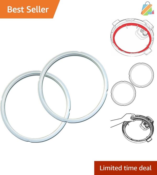 8-Qt BPA-Free Sealing Ring 2-Pack for Electric Pressure Cookers – Clear Silicone