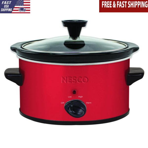 1.5QT Slow Cooker Ceramic Crock Adjustable Heat Settings Kitchen Appliance New