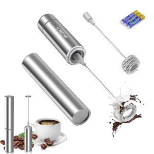 Milk Frother Handheld Battery Operated Travel Coffee Frother Milk Foamer Drin…