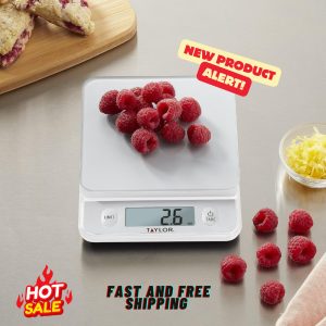 Food Scale 11 lb Digital Glass , Touch Control, Silver Kitchen Scale