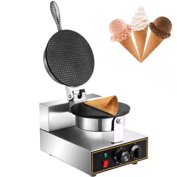 Commercial Ice Cream Cone Machine 110V Electric Waffle Makers 1200W Stainless St