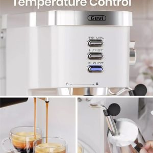 Machine 20 Bar High Pressure,Compact Espresso Machines with Milk Frother