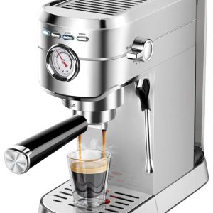 CASABREWS Espresso Machine 20 Bar, Professional Espresso Maker with Milk Frother