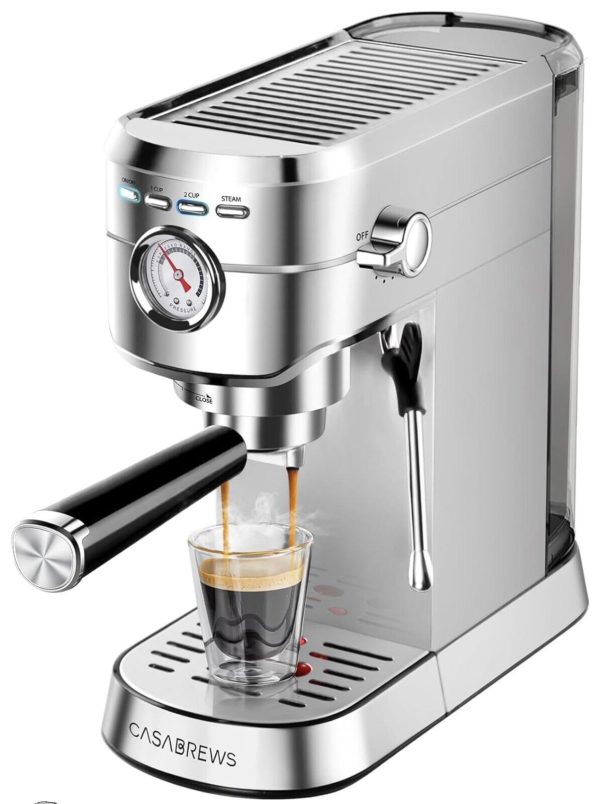 CASABREWS Espresso Machine 20 Bar, Professional Espresso Maker with Milk Frother