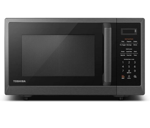 TOSHIBA ML2-EM09PA(BS) Small Countertop Microwave Oven With 6 Auto Menus