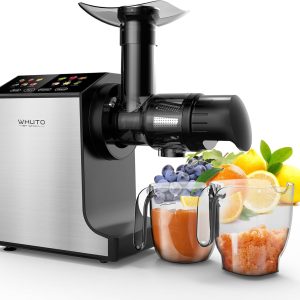 Masticating Juicer Machines, Cold Press Juicer, Easy to Clean with Brush, Touch