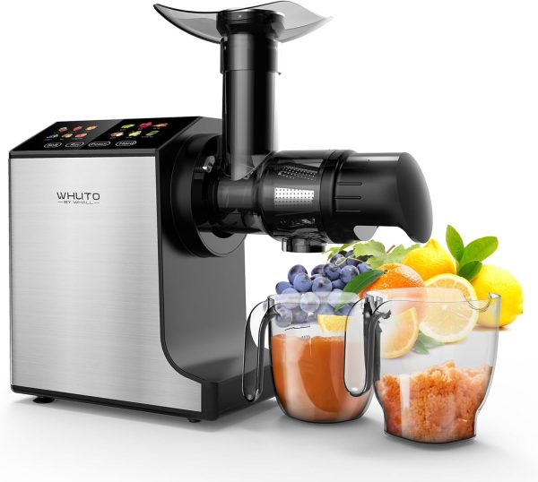 Masticating Juicer Machines, Cold Press Juicer, Easy to Clean with Brush, Touch