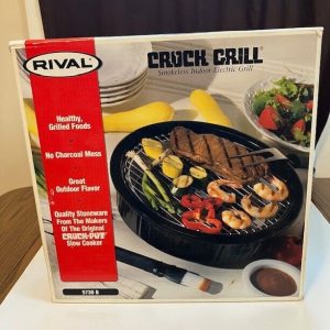 Rival Crock Grill Smokeless indoor electric grill. Healthy, Grilled Food 5730B