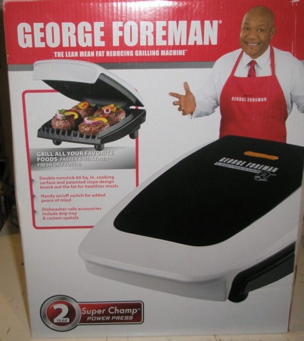 George Foreman Super Champ Power Press 60 In Non Stick Indoor Grill GR0060W