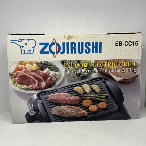 Zojirushi EB-CC15 Indoor Electric Grill 13 x 9.5 Tabletop w Temperature Control