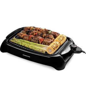 Portable Electric Grill BBQ Indoor Outdoor Smokeless Griddle Compact Barbecue