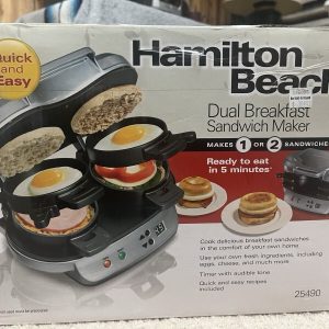 Hamilton Beach Dual Breakfast Sandwich Maker with Original Box 25490