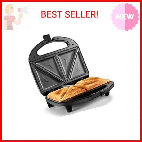 OSTBA Sandwich Maker, Toaster and Electric Panini Press with Non-stick plates, L