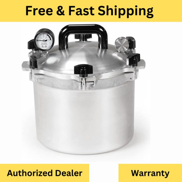 All American 1930 10.5 qt. Pressure Cooker with 1 Rack Exclusive Metal-to-Metal