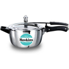 Hawkins 3.5L Triply Stainless Steel Pressure Cooker Inner Lid Cooker: Cool Touch