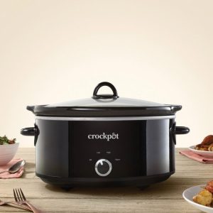 7-Quart Manual Slow Cooker, Black