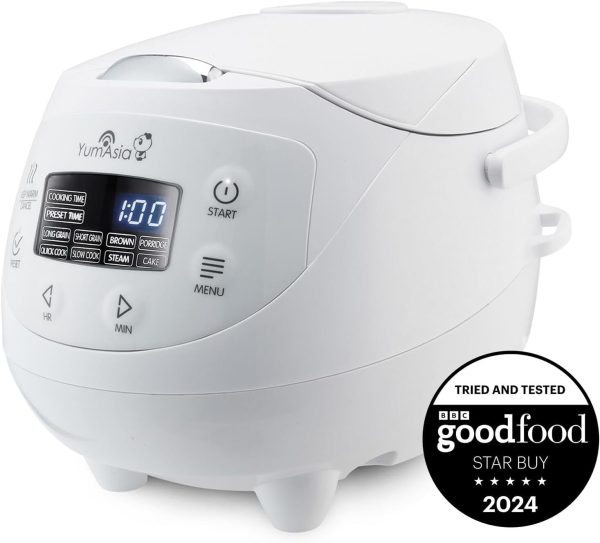 Yum Asia Panda Mini Rice Cooker with Ninja Ceramic Bowl and Advanced Fuzzy Logic