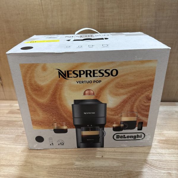 UNUSED DeLonghi Nespresso Vertuo Pop Plus Bluetooth Coffee Machine Capsule Black