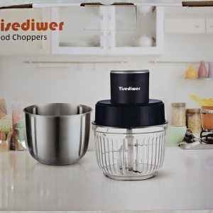 Food Processors with 2 Bowls, 400W Meat Grinder, Food Chopper Electric, 2 Speed